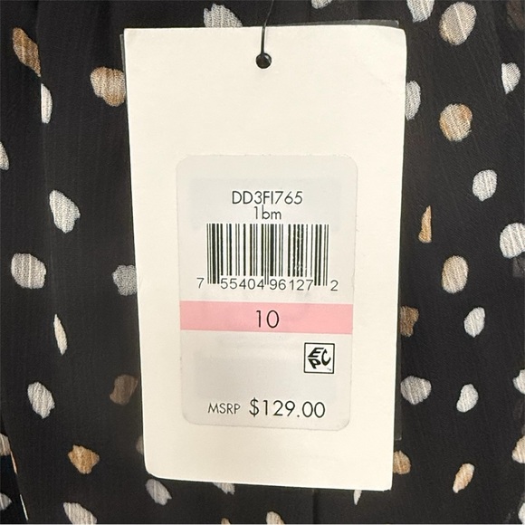 NWT DKNY Flutter Sleeve Fit & Flare Midi Dress Size 10 - Picture 4 of 4